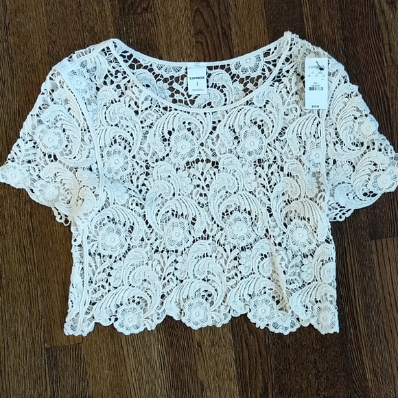 Express Mesh-Knit Crop - Picture 2 of 5